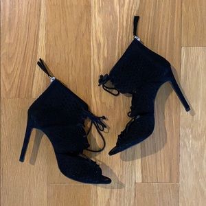 Zara Lace Up Bootie Heels